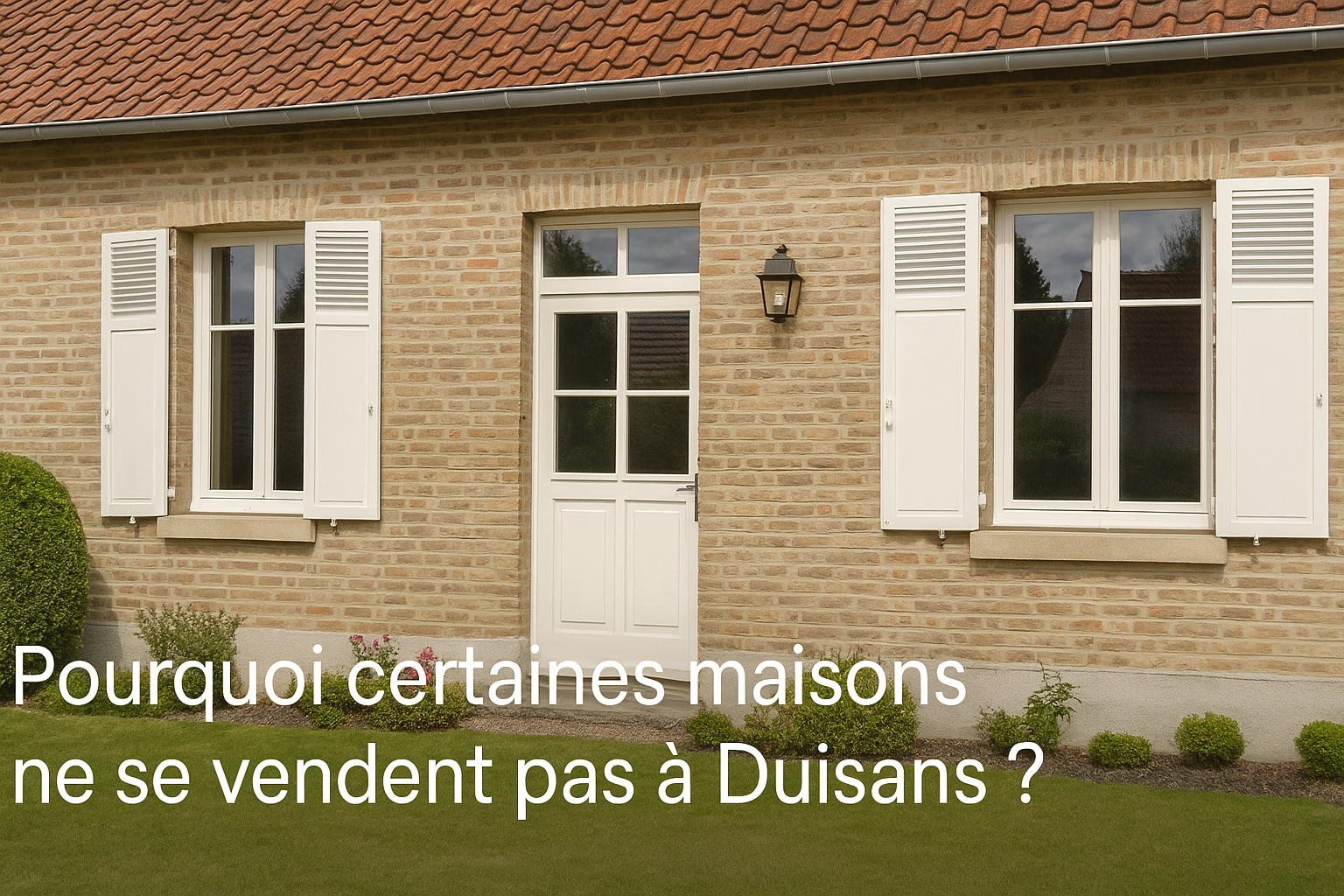 pourquoi ma maison ne se vend pas à Duisans
