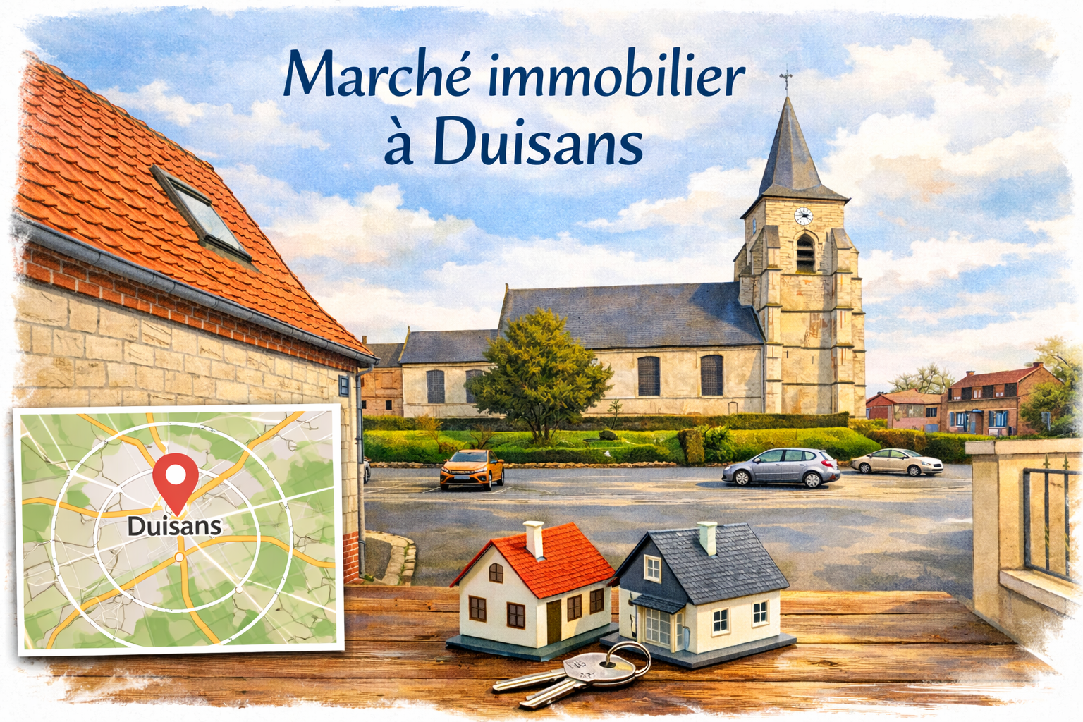 Marché immobilier à Duisans – évolution des prix des maisons autour d’Arras