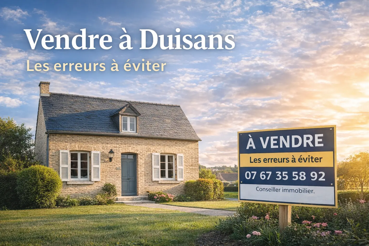Illustration d’une maison à vendre à Duisans : erreurs à éviter avant de vendre